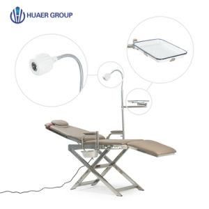 Light Weight Dental Furniture Dental Patient Chair Portable Folding Chair with LED Light