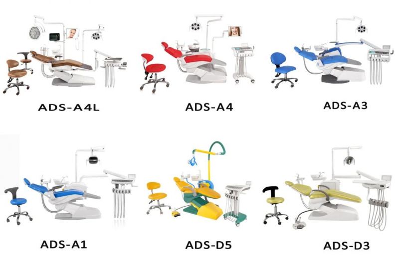 CE ISO FDA Electric Portable Colorful Multi Functional Medical Teeth Device Manufacturer Dental Chair Unit with LED Lamp
