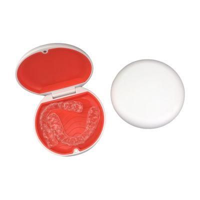 White Color Food Grade Silicone Plastic Denture Mouth Guard Retainer Case