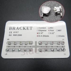 Dental Orthodontic Brackets Mini Roth 022 Slot 3-4-5 Hooks