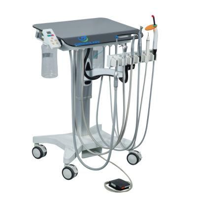 Portable Dental Unit with Scaler &amp; Light Cure Trolley Cart