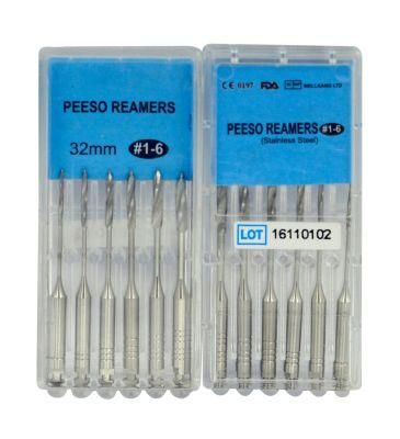 Wholesale Price Root Canal Files Stainless Steel Dental Peeso Reamers