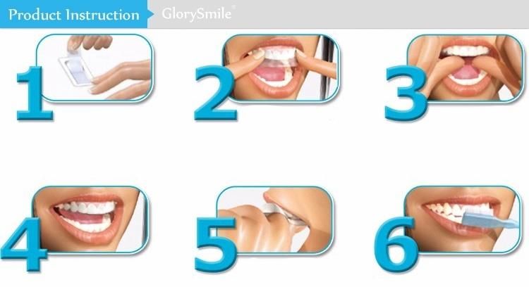 6%HP Dental Bleaching Private Label Teeth Whitening Strips