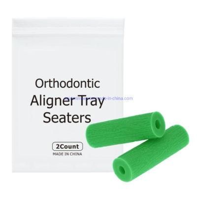 2PCS/Pack Food Grade Silicone Aligner Tray Seaters Chewies for Use Adjusting Clear Trays While Wearing