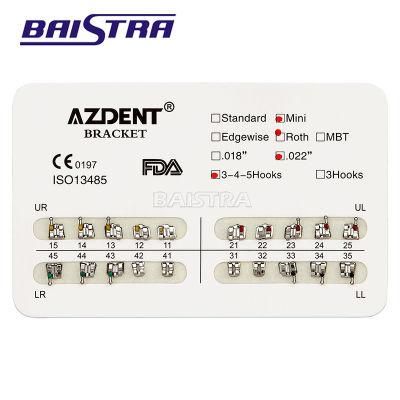 Durable Azdent Metal Bondable Mini Roth Slot. 022 Hooks 3-4-5 Dental Brackets for Orthodontic