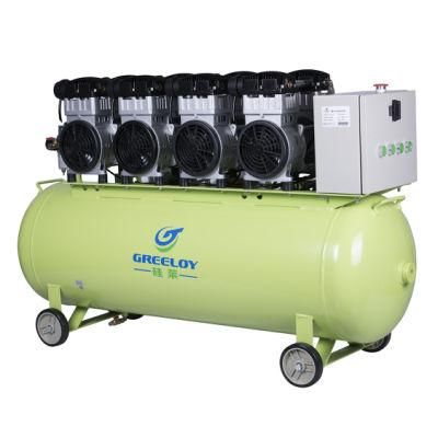 6400W 9HP AC Dental Movable High Pressure Piston Silent Oil Free Air Compressor for Dentistry Laboratroy Industrial