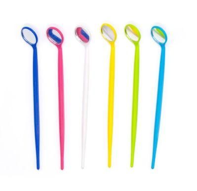 Disposable Colorful Dental Anti-Fog Mouth Mirror with ABS Handle