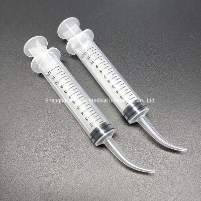 Curved Tips Disposable Syringe for Irrigation Operation
