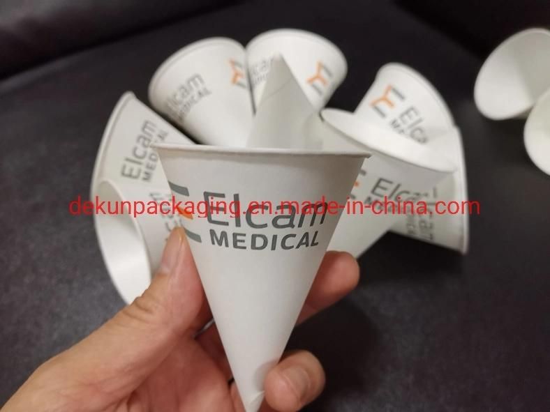 for Dentist Hospital-4.5 Oz Printing Disposable Cone Paper Cup