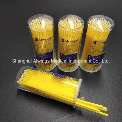 Dental Material Dental Disposable Micro Applicator with Plastic Bottle Yellow Handle