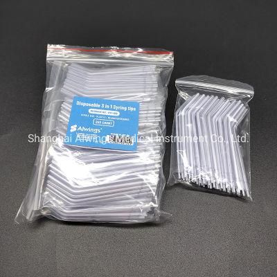 Dental Plastic Material Made Air/Water Syringe Tips with Clear Tube and White Core