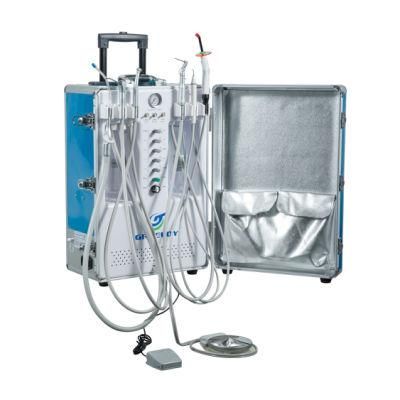 Greeloy Medical CE Approved Portable Adjustable Osstem Volume Ejector Dentist Dental Unit with Air Compressor