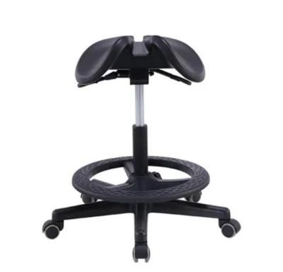 High Quality Leather Saddle Dental Stool for Dentist