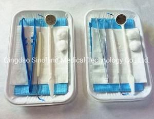 Disposable Dental Instrument Probe Tweezer Mirror Examination Kits