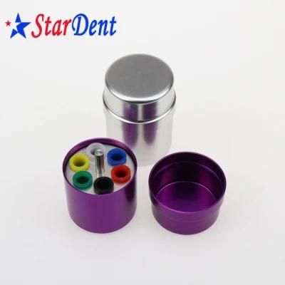 Good Quality Dental Aluminum Alloy Round Gutta Percha Points Disinfection Box 6 Holes