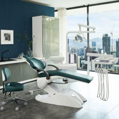 M1 Dental Chair Unit Price with LED Light Sensor Light Manufacturer Dental Unit Chair with Movable Cart