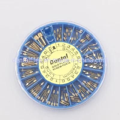 Dental Golden Screw Post 120 PCS Per Pack Made by Factory