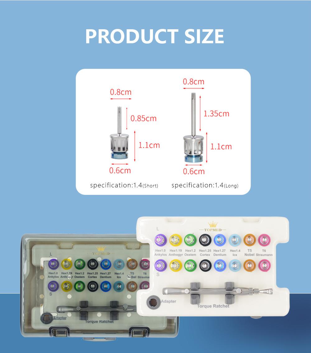 Universal Dental Implant Torque Ratchet Instrument Restoration Prosthetic Kit