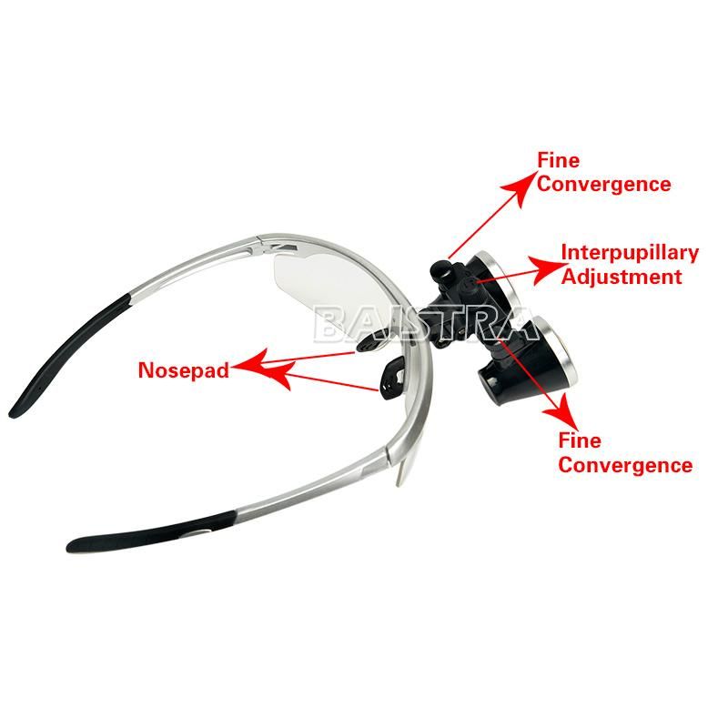 ABS Frame Sliver Color Magnifier Dental Loupes