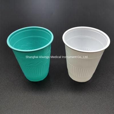 White/Green Dental PP Disposable Plastic Cup