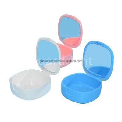 Popular Manufacture Plastic Round Retainer Box Case with Mirror