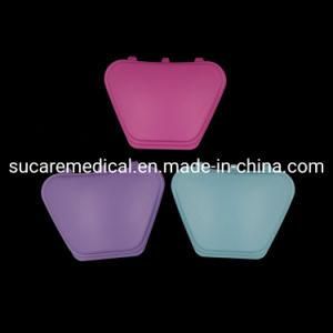 Trapezoidal Plastic Colorful Denture Storage Box