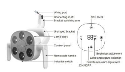 Dental LED Teeth Whitening Lamp with Dental Chair