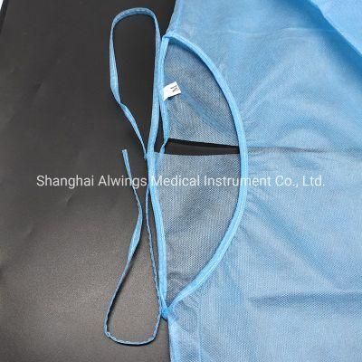 Medical Disposable Medical Grade PP Isolation Gowns Knit Cuff with Back Tie