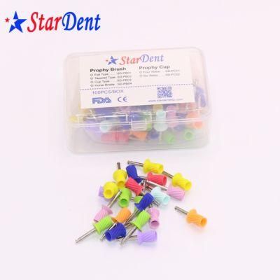 Dental Prophy Tooth Polish Colorful Polishing Cup Latch Type Rubber