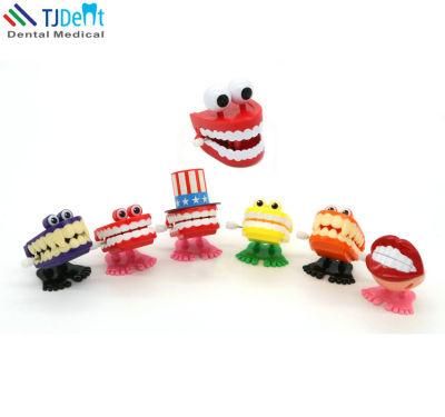 Dental Clinic Decoration Kids Gift Children Present Wind up Chain Jumping Dancing Teeth Toy