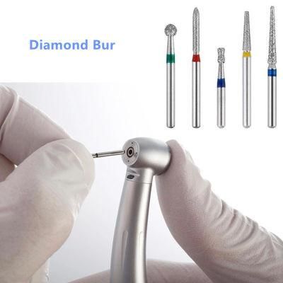 Dental Consumables High Hardness High Speed Handpiece Diamond Burs