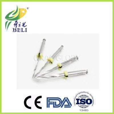 Dental Files Drills for Fiber Post Stainless Steel Rotary Files 4 PCS Per Pack