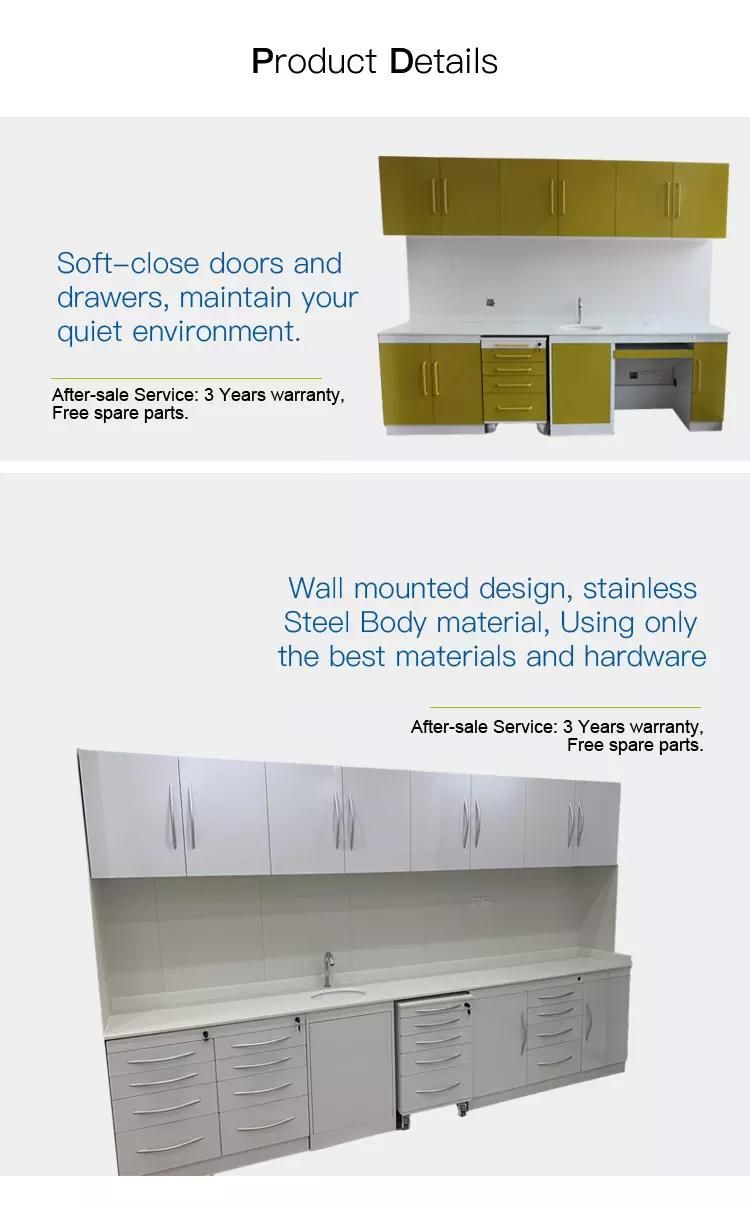 OEM Stainless Steel Wall Mounted Dental Clinic Combination Cabinet