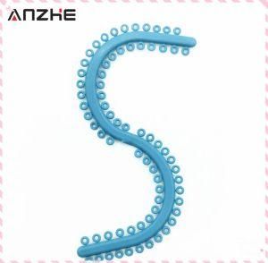 Dental Orthodontics Silicone Rubber Blue S Shape Elastic Separator