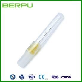 Berpu Dental Needle 30gx1 0.31X25mm with Yellow Needle Hub and Transparent Needle Caps CE ISO FDA