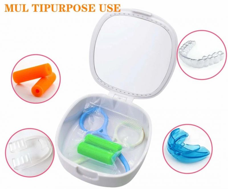 Dental Box with Mirror and Ventination Holes for Retainer Case