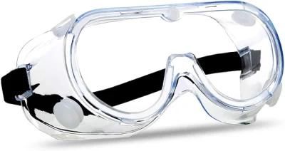 CE Approved Transparent Customized Protective Eyewear Anti-Fog Dustproof Lens Goggle Safety Glasses