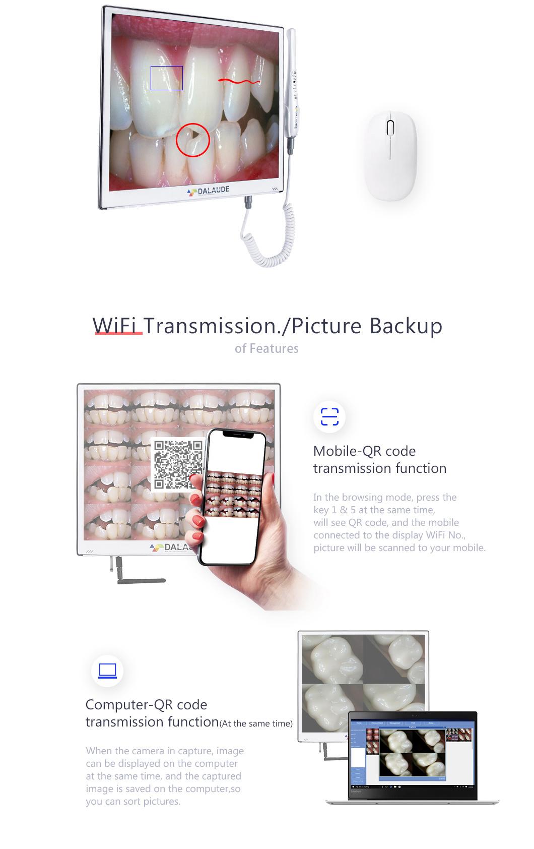 Da-300 Dental Equipment CE Cetificated Intraoral Camera with HD Monitor