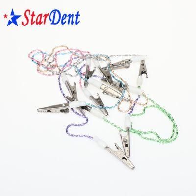 Dental Bendable Bib Holder Clips with Adjustable Any Angle Chians
