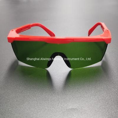 UV Protective Safety Glasses Adjustable Legs Red Frame