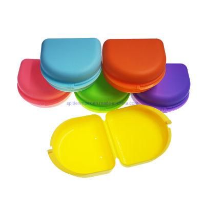 Plastic Matte U Shape Medical Dental Retainter Mouthguard Storage Case Box with Vent Holes