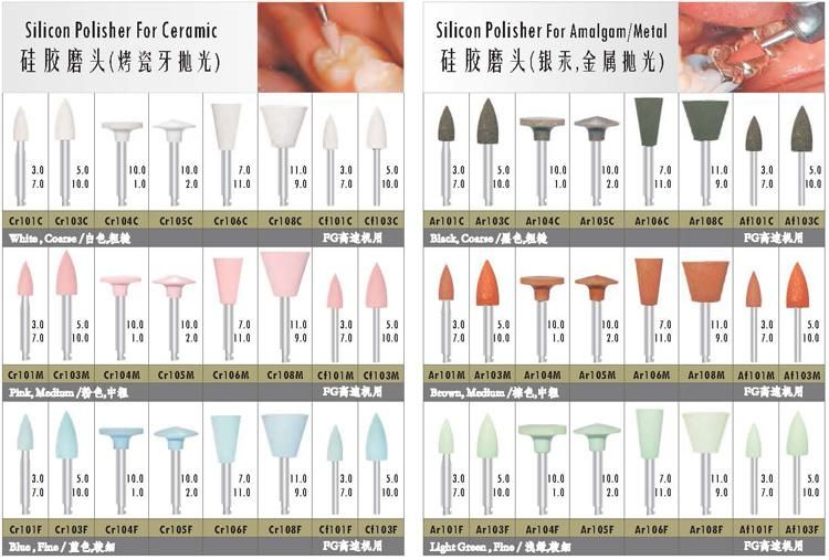 Fg/Ra Shank Medical Silicone Ceramic Polisher Dental Material