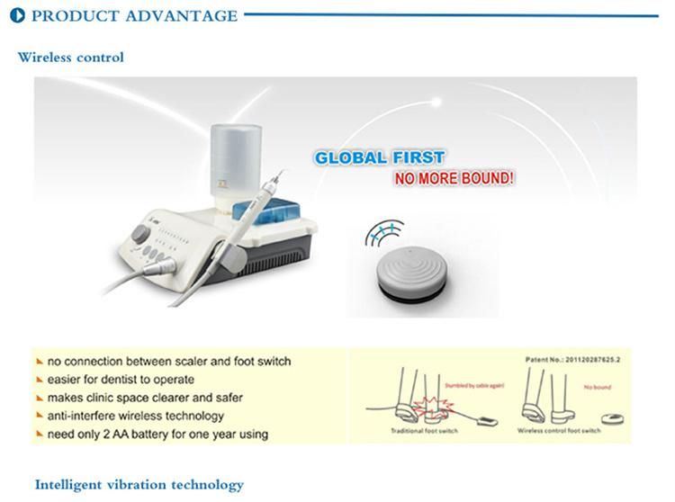 Wireless Control Auto-Water Supply Dental Ultrasonic Scaler Scaling Irrigation Tooth Cleaning Machine