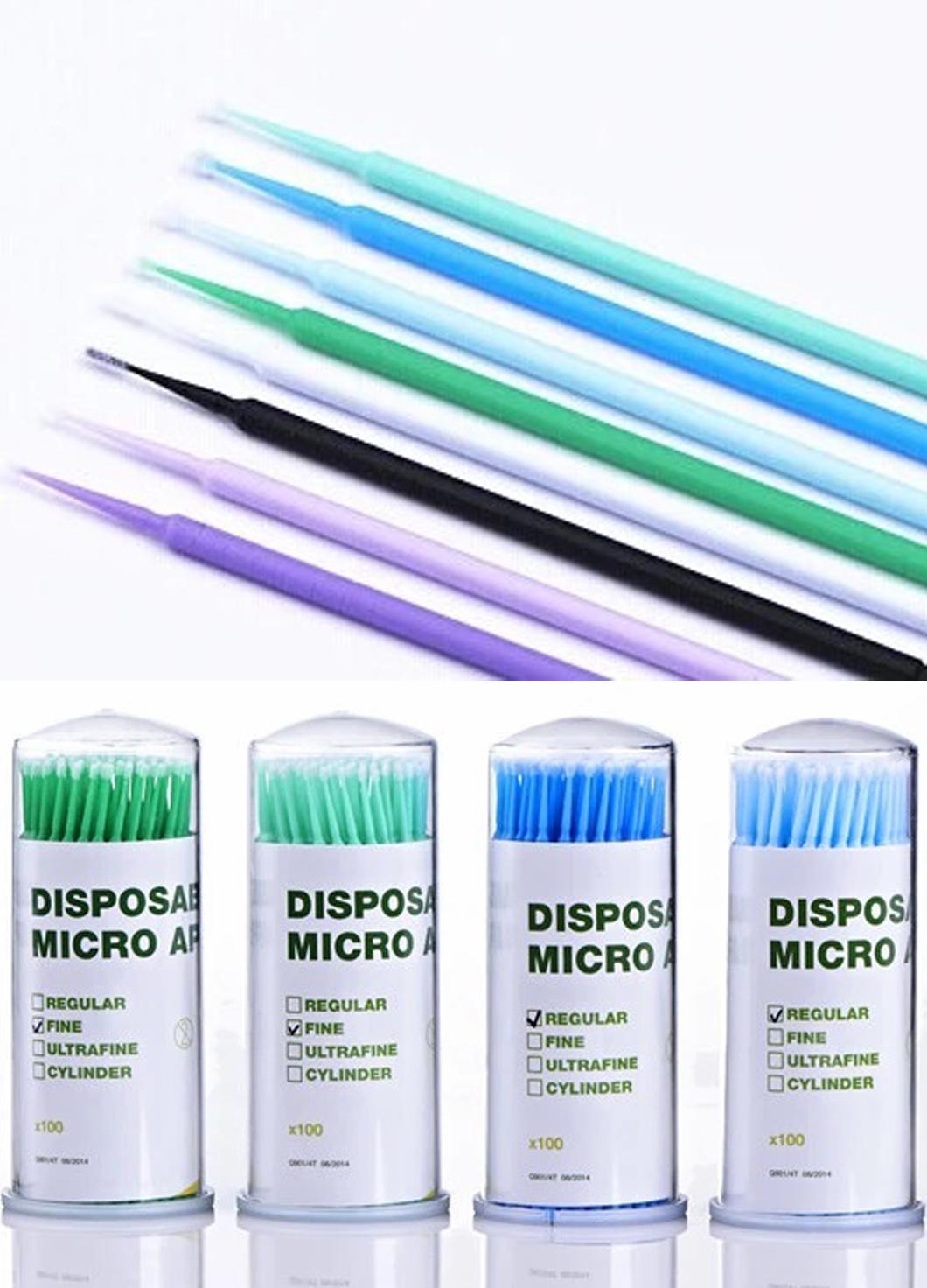 Dental Disposable Bottle Colorful Micro Applicator Brushes