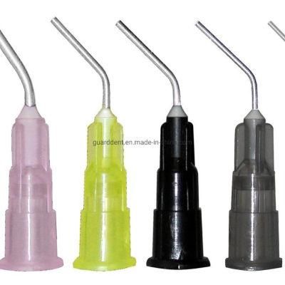 Dental Irrigation Needle Tips Pre-Bent Applicator Tips Plastic and Metal Prebent Needle Disposable Flow Tip 20ga 22ga 27ga 30ga