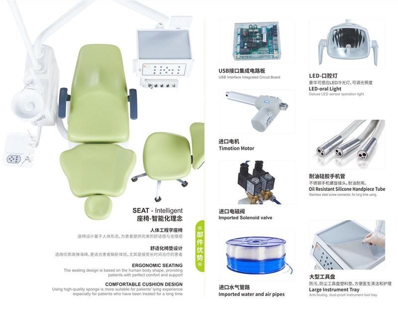 Clinic Use Manufacturer Multi Functional Dental Chair with LED Lamp