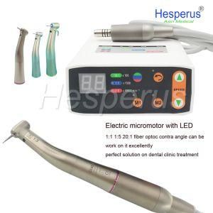 Dental Equipment Electric Micro Motor with LED Brush-Less Micromotor with 1: 1 1: 5 20: 1contra Angle Handpiece