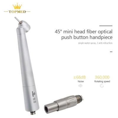 Dental Material Medical Products 45 Degree Surgical LED Fiber Optic High Speed Handpiece