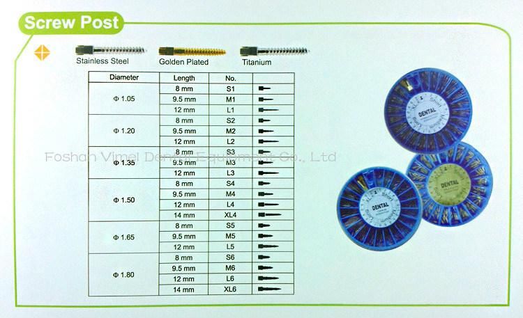 Dental Implants Orthodontic Assorted Conical Screw Posts Kits Refill 120PCS/240PCS