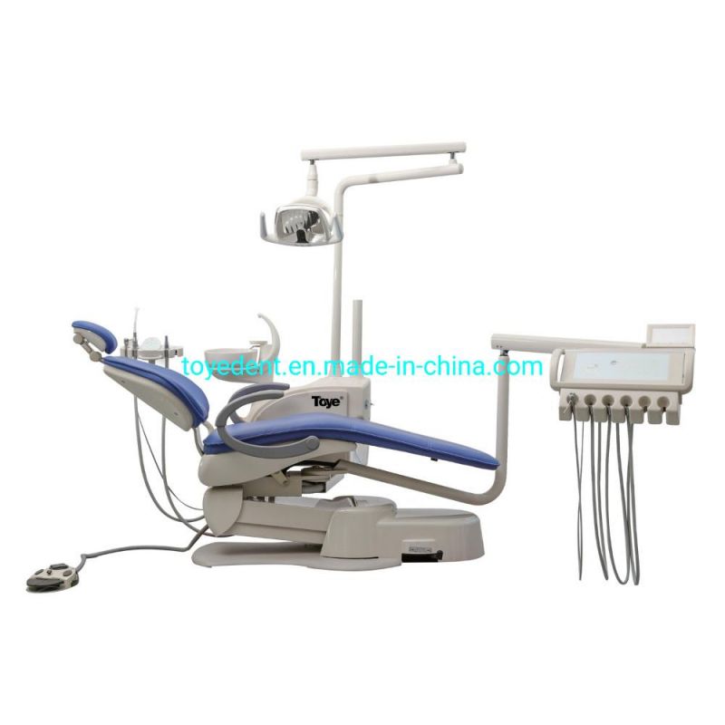 Electronic Dental Chair Colorful Adjustable Dental Unit Leather Dental Chair
